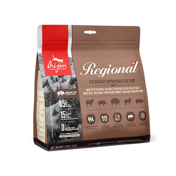 Сухой корм ORIJEN Regional Red Cat для кошек всех пород и стадий жизни, 340 г