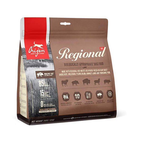 Сухой корм ORIJEN Regional Red Dog для собак всех пород и стадий жизни, 340 г