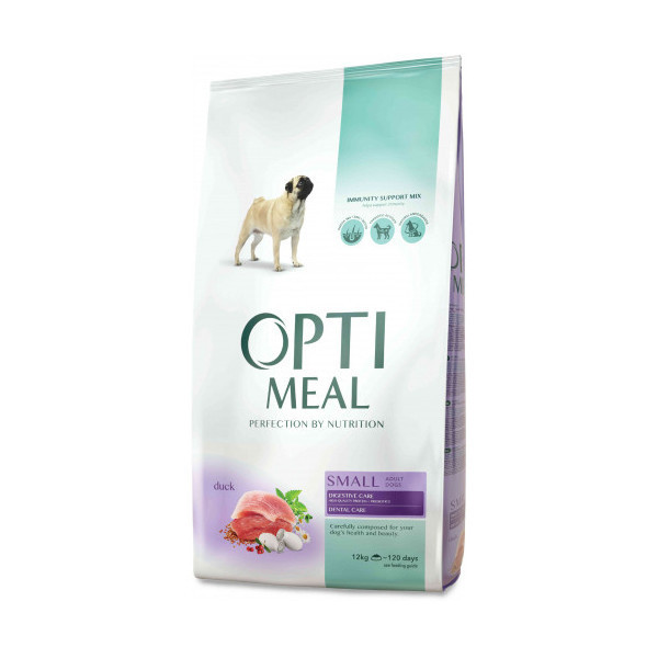 Сухой корм Optimeal для взрослых собак малых пород, с уткой, 12 кг