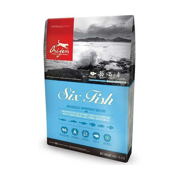 Сухой корм Orijen 6 Fish Dog со вкусом рыбы для собак всех пород и возрастов, 340 г