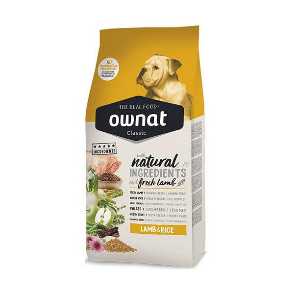 Сухой корм Ownat Classic Lamb & Rice для взрослых собак, с ягненком и рисом, 4 кг