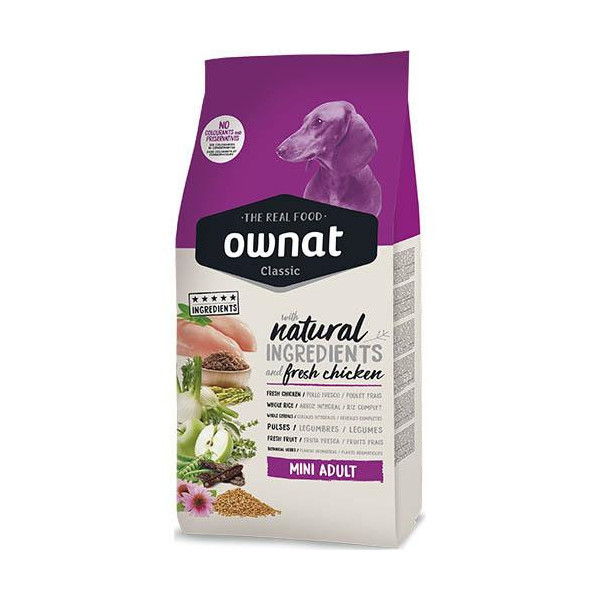 Сухой корм Ownat Classic Mini Adult для взрослых собак малых и миниатюрных пород, 4 кг