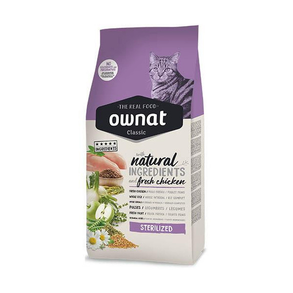 Сухой корм Ownat Classic Sterilized для стерилизованных кошек и котов, 4 кг