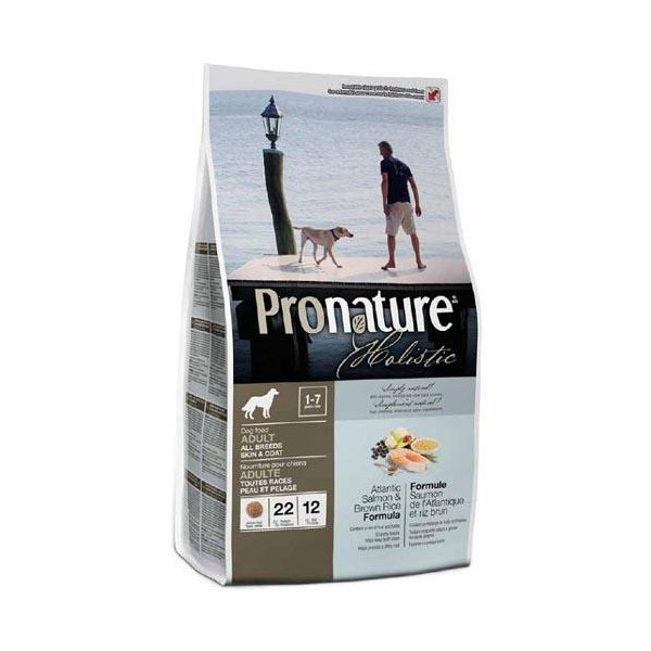 Сухой корм Pronature Holistic Adult Atlantic Salmon&Brown Rice с лососем, холистик, для собак, 2.72 кг