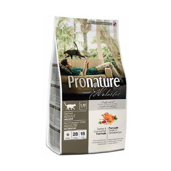 Сухой корм Pronature Holistic Adult Turkey&Cranberries с индейкой и клюквой, для котов всех пород, 2.72 кг