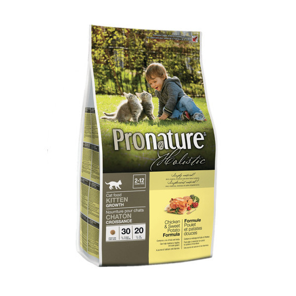 Сухой корм Pronature Holistic Kitten Chicken&Sweet Potato с курицей и бататом, для котят всех пород, 2.72 кг
