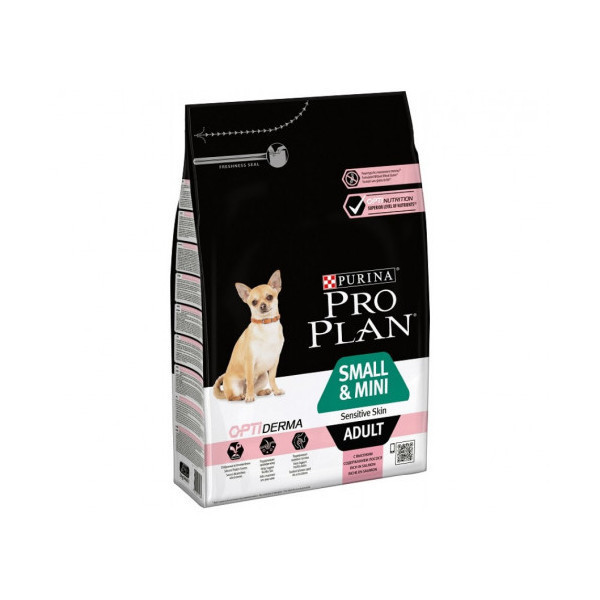 Сухой корм Purina Pro Plan Adult Small & Mini Sensitive Skin для собак мелких пород, с лососем и рисом, 7 кг