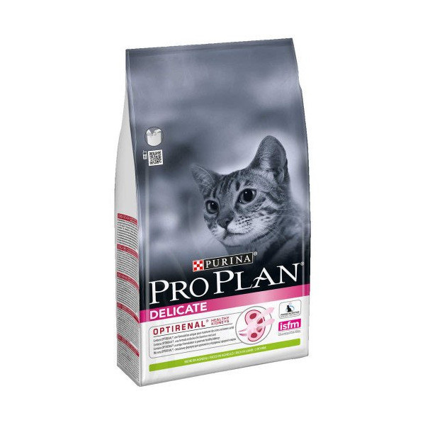 Сухой корм Purina Pro Plan Cat Delicate Lamb для кошек с чувствительным пищеварением, с ягненком, 1.5 кг