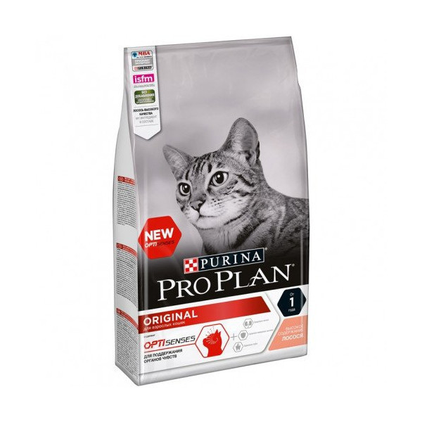 Сухой корм Purina Pro Plan Cat Original Adult Salmon для кошек, с лососем, 10 кг