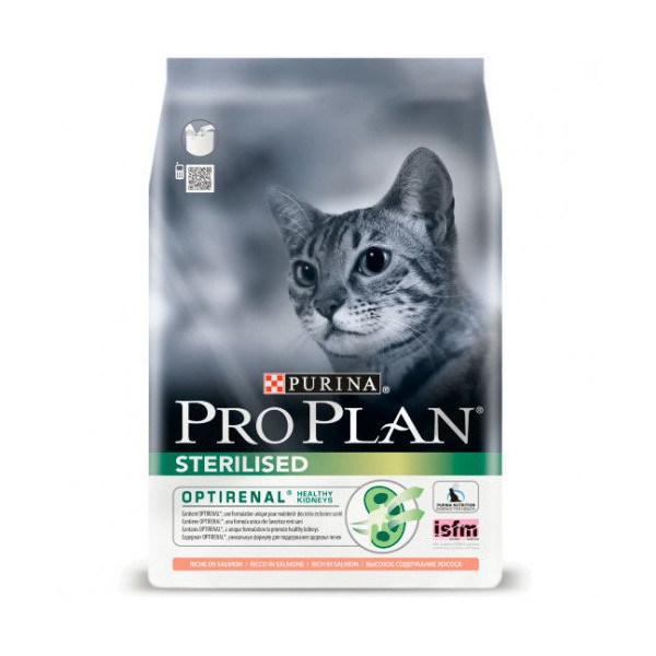 Сухой корм Purina Pro Plan Cat Sterilised Salmon для стерилизованных кошек, с лососем, 1.5 кг