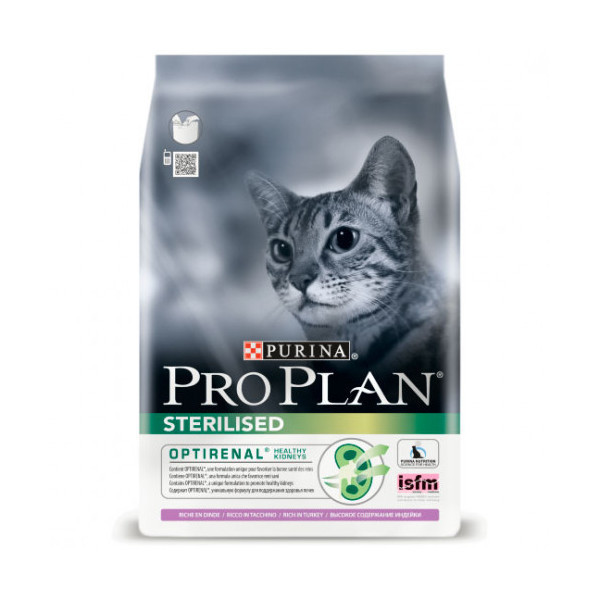 Сухой корм Purina Pro Plan Cat Sterilised Turkey для стерилизованных кошек, с индейкой, 3 кг