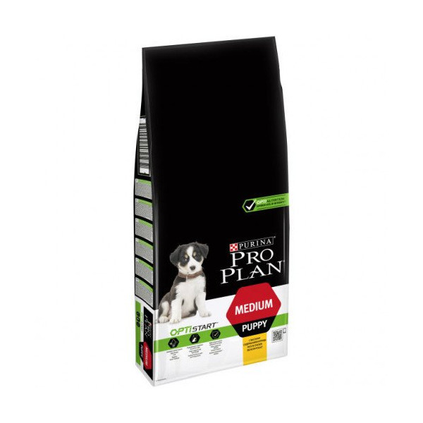 Сухой корм Purina Pro Plan Dog Medium Puppy OptiStart для щенков средних пород, с курицей, 3 кг