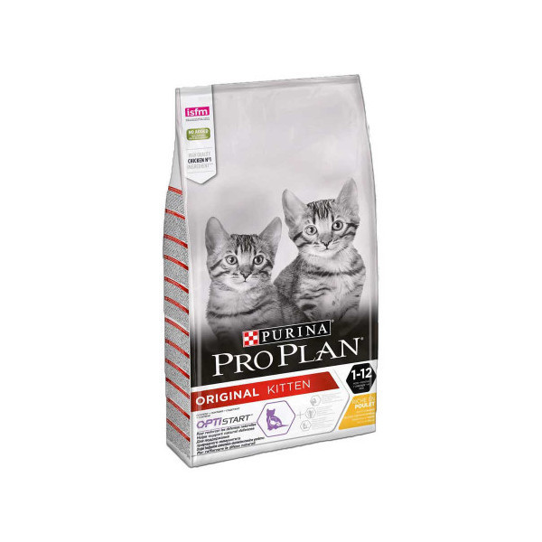 Сухой корм Purina Pro Plan Original Kitten для котят, с курицей, 10 кг