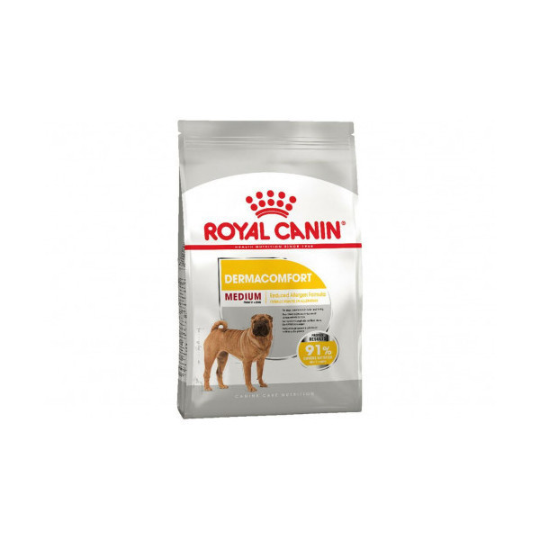 Сухой корм Royal Canin Medium Dermacomfort для собак средних пород с чувствительной кожей, 3 кг