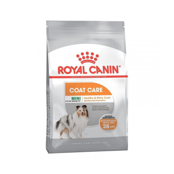 Сухой корм Royal Canin Mini Coat Care для собак мелких пород с тусклой и сухой шерстью, 3 кг