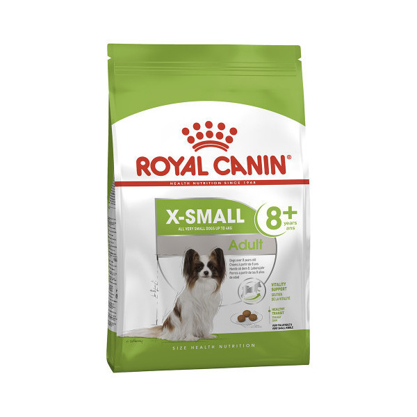 Сухой корм Royal Canin X-Small Adult 8+ для собак миниатюрных пород от 8 лет, 3 кг