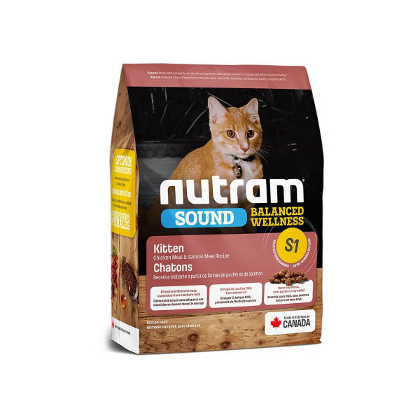 Сухой корм S1 Nutram Sound Balanced Wellness Kitten для котят, холистик, 1.13 кг