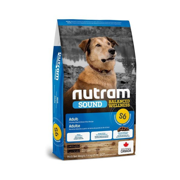 Сухой корм S6 Nutram Sound Balanced Wellness Adult для взрослых собак, с курицей и коричневым рисом, 2 кг