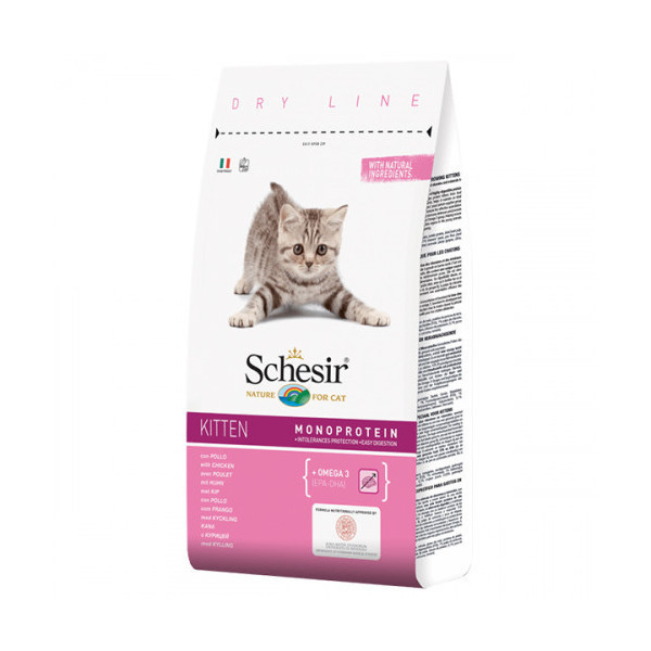 Сухой корм Schesir Cat Kitten с курицей, монопротеиновый, для котят, 10 кг