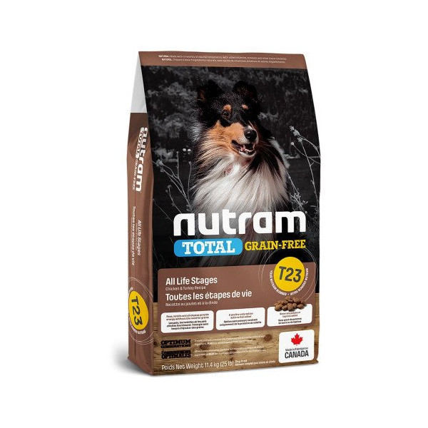 Сухой корм T23 Nutram Total Grain-Free Turkey & Chiken для собак, с индейкой и курицей, беззерновой, 2 кг