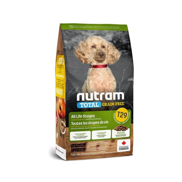 Сухой корм T29 Nutram Total Grain-Free беззерновой для мелких пород собак, с ягненком и овощами, 2 кг