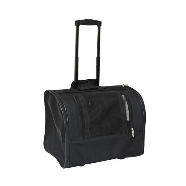 Сумка Croci Trolley Jolie для кошек и собак мелких пород, на колесиках, чёрный, 44×28×33 см