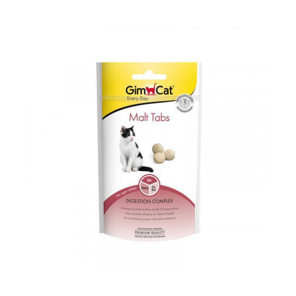 Таблетки GimCat Every Day Malt Tabs, для кошек, 40 г