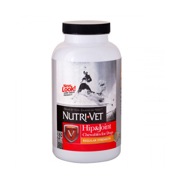 Таблетки Nutri-Vet Hip & Joint Regular для связкок и суставов, для взрослых собак всех пород, 75 табл