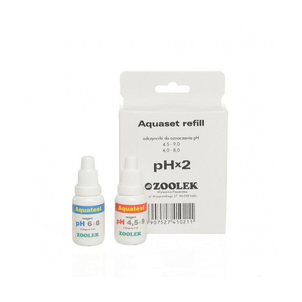 Тест pH (4,5-9,0)_(6,0-8,0) Zolek Aquatest pH x2, 0,068 кг, 9 x 3,5 x 13,5 см (реагент)