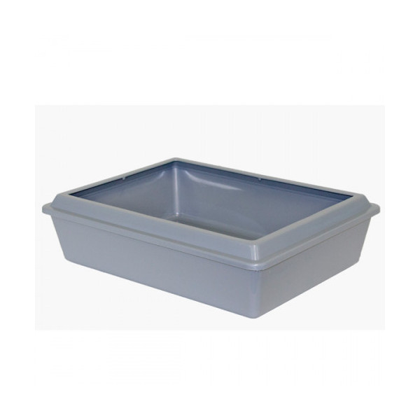 Туалет Moderna Classic для кошек, с бортиком, серый, 42 х 31 х 13 см