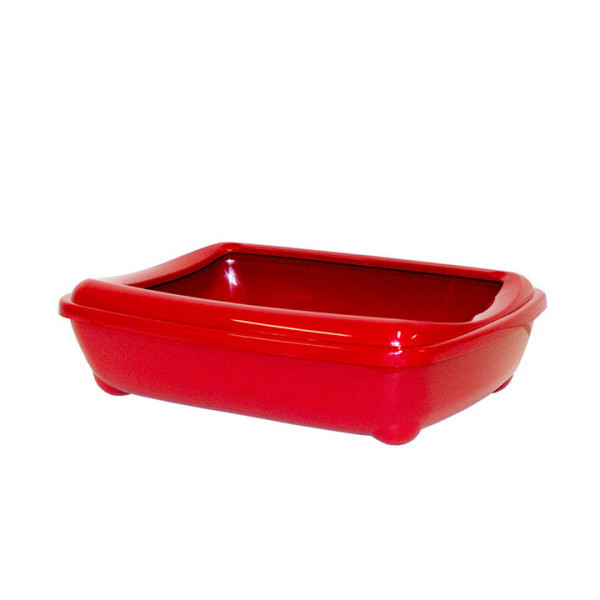 Туалет Moderna Mini Arist-O-Tray для кошек, с бортиком, красный, 50 х 38 х 14 см