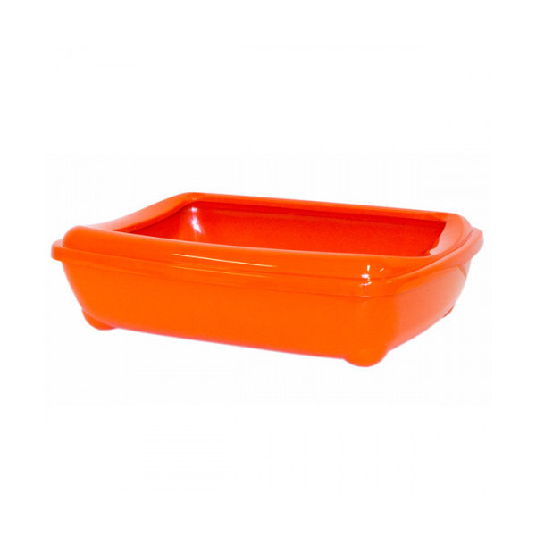 Туалет Moderna Mini Arist-O-Tray для кошек, с бортиком, оранжевый, 50 х 38 х 14 см