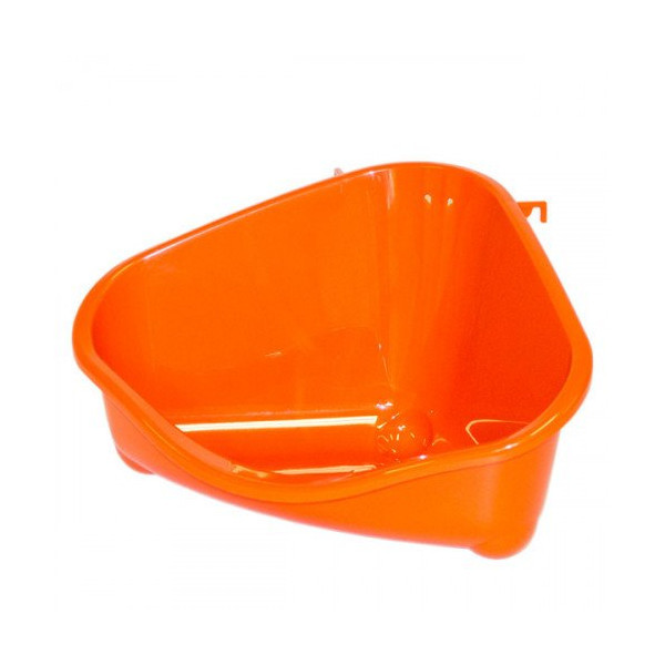 Туалет Moderna Pet`s Corner Medium для грызунов угловой, оранжевый, 35 х 24 х 19 см