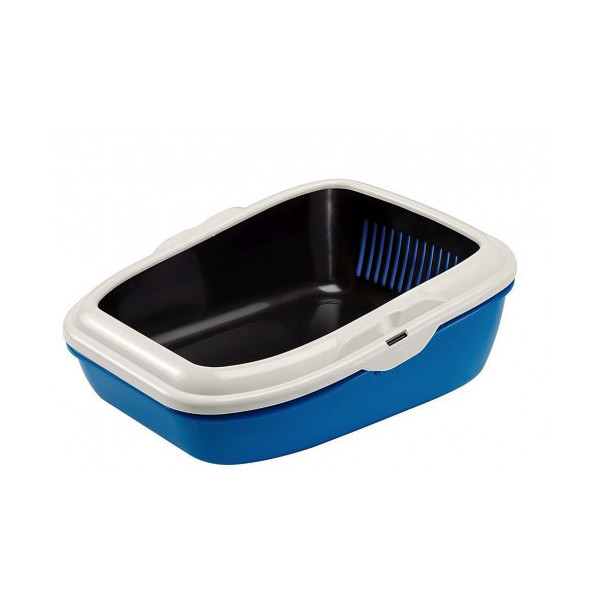 Туалет с двумя поддонами Ferplast Litter Tray Birba с системой просеивания для кошек, 45,5x55,5x22 см
