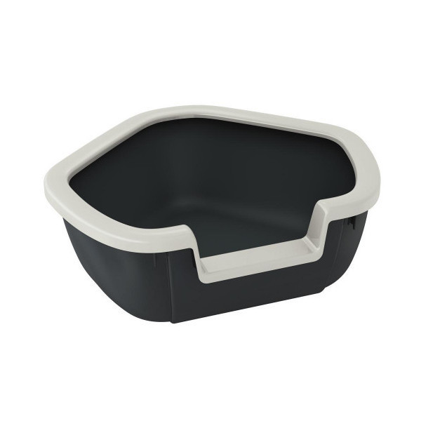 Угловой открытый туалет Ferplast Litter Tray Dama для кошек, 57,5x51,5x42 см