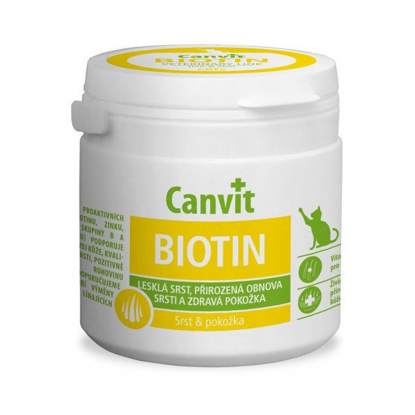 Витаминная добавка Canvit Biotin for Cats для укрепление иммунной системы для кошек, 100 г
