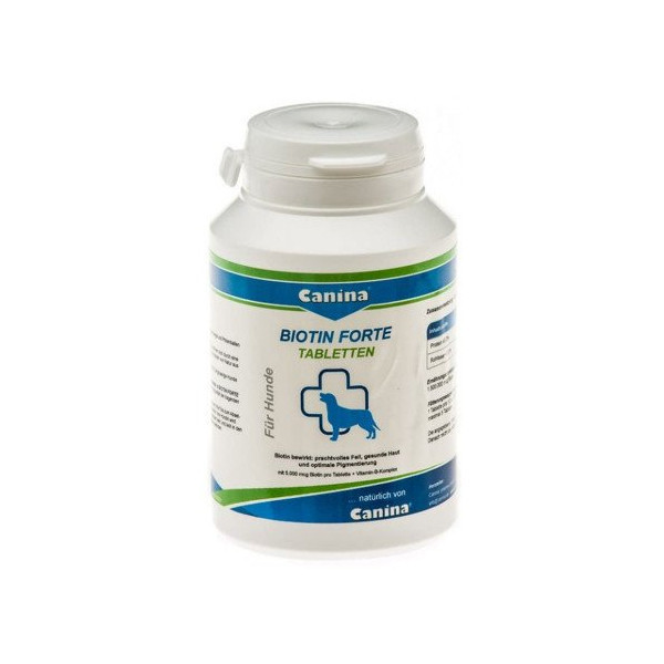 Витамины Canina Biotin forte, для шерсти собак, 100г, 30таб