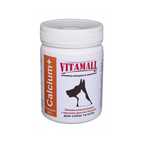 Витамины VitamAll Calcium+ для кошек и собак, 300 г