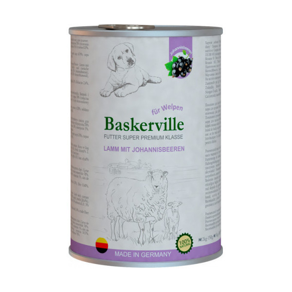 Влажный корм Baskerville Super Premium Lamm Mit Johannisbeeren для собак, ягненок и смородина, 800 г