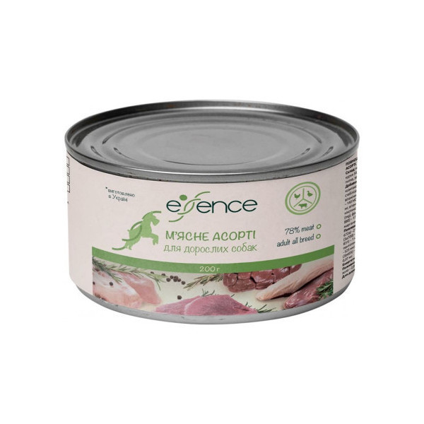 Влажный корм Essence для взрослых собак, мясное ассорти, 200 г