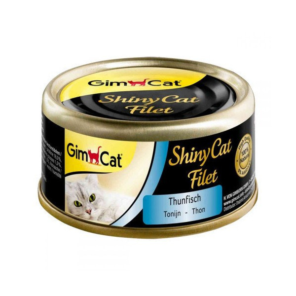 Влажный корм GimCat Shiny Cat Filet для кошек, с тунцом 70 г