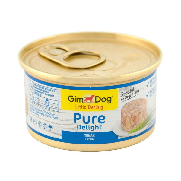 Влажный корм GimDog LD Pure Delight для карликовых и малых пород собак, с тунцом, 85 г