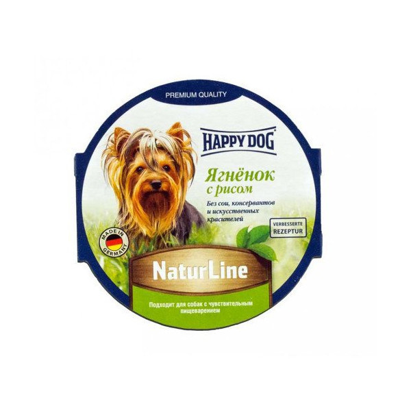 Влажный корм Happy Dog NaturLine для взрослых собак до 10 кг с чувствительным пищеварением, с ягненком, 85 г