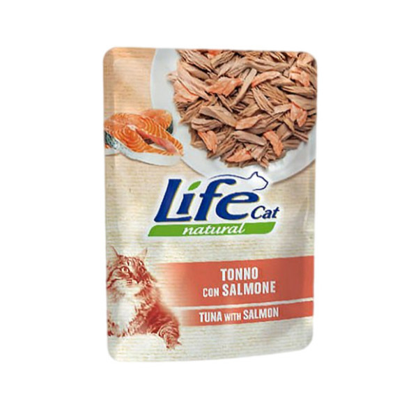 Влажный корм LifeCat Tuna With Salmon для кошек от 6 месяцев, с тунцом и лососем, 70 г