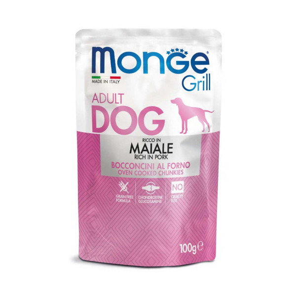 Влажный корм MONGE DOG GRILL со свининой, 100 г