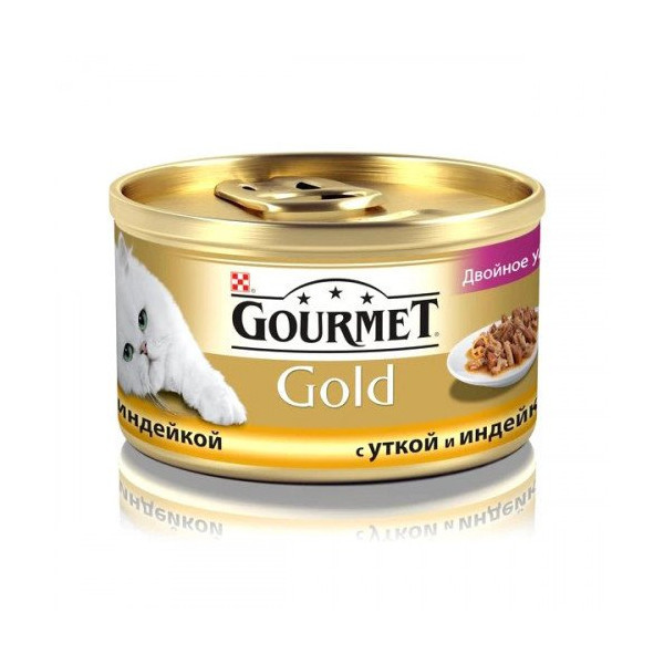 Влажный корм Purina Gourmet Gold для кошек, с уткой и индейкой, 85 г