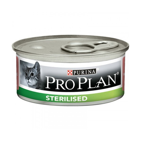 Влажный корм Purina Pro Plan Sterilised для взрослых кастрированных котов, с тунцом и лососем, 85 г