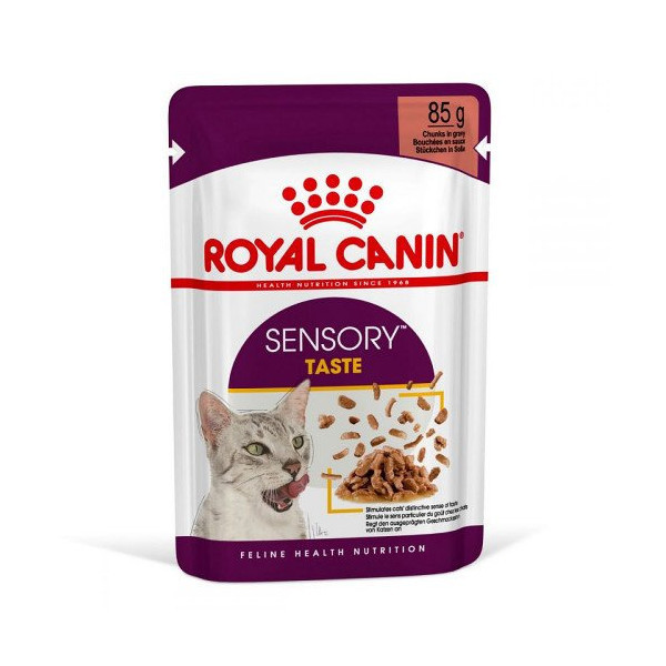 Влажный корм Royal Canin Sensory Taste Gravy для кошек привередливых ко вкусу, кусочки в соусе, 85 г