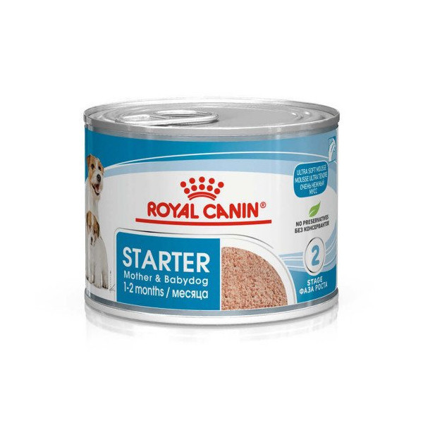 Влажный корм Royal Canin Starter Mousse для беременных собак и щенков, 195 г