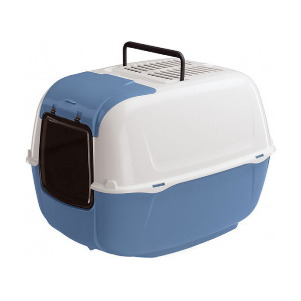 Закрытый туалет Ferplast Toilet Home Prima Cabrio для кошек с открывающимся люком, 52,5x39,5x38 см